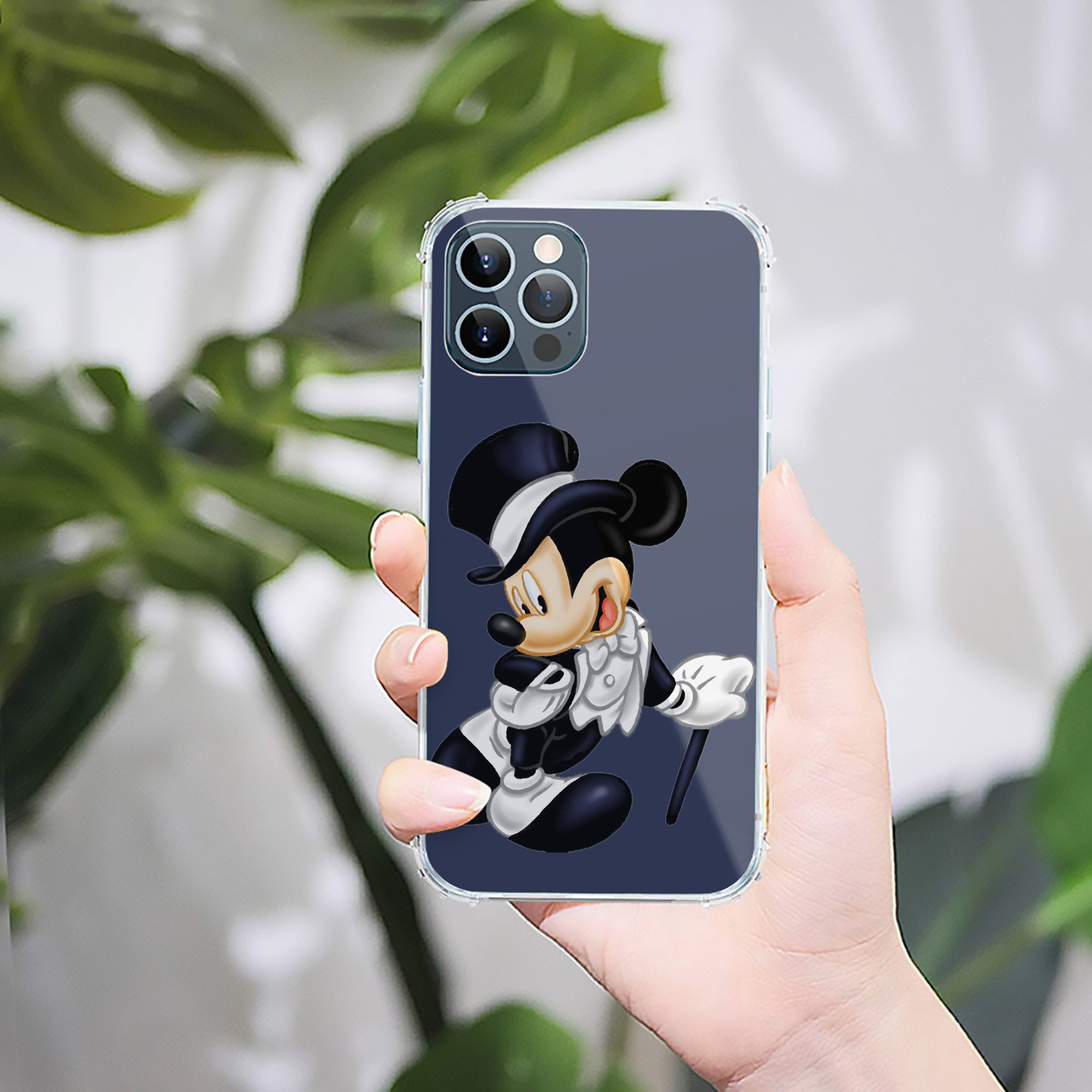 （画像用） ミッキーマウス Mickey Mouse 【iPhone 12シリーズ対応】透明スマホケース（クリアソフトケース）